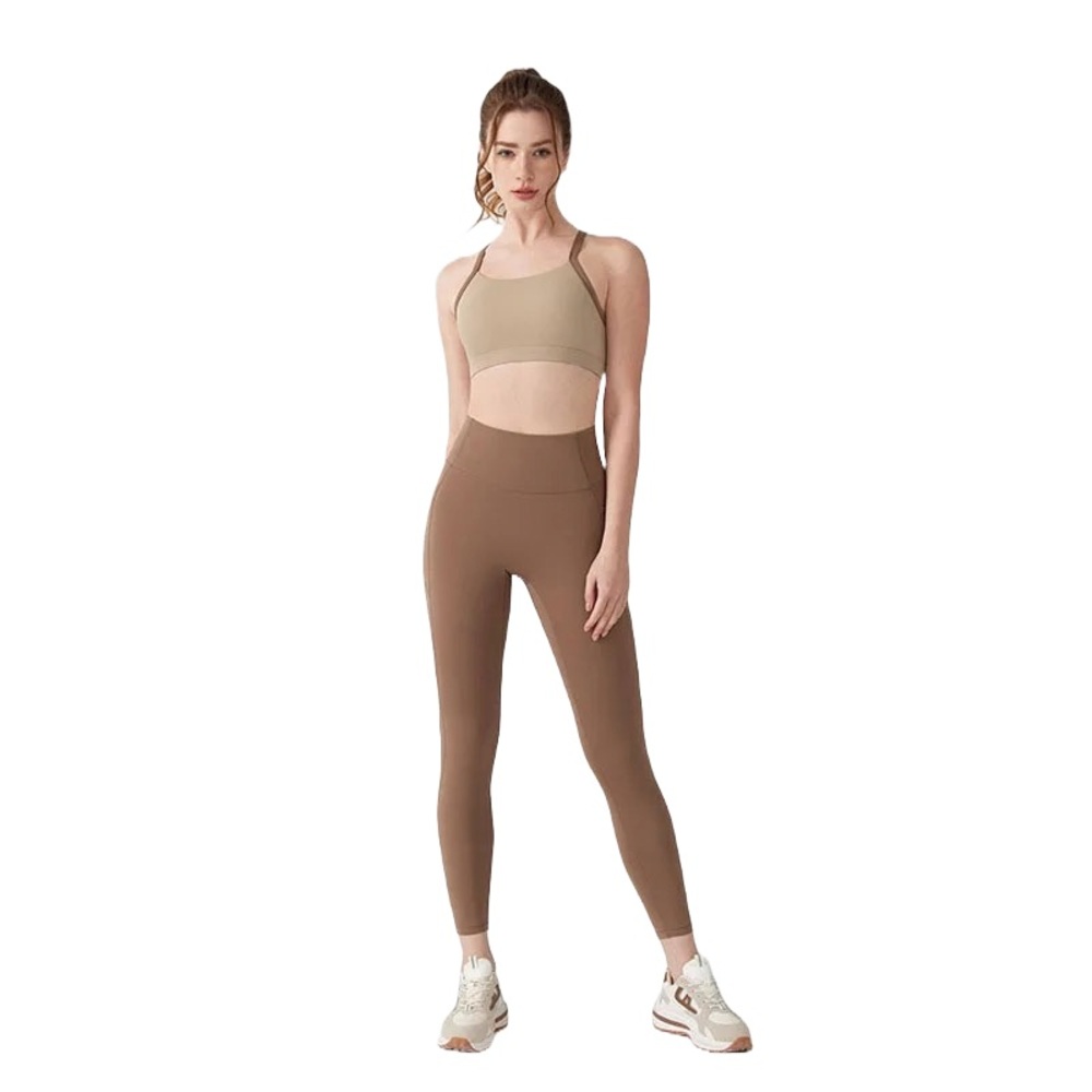 Stylish Beige and Brown Activewear Set